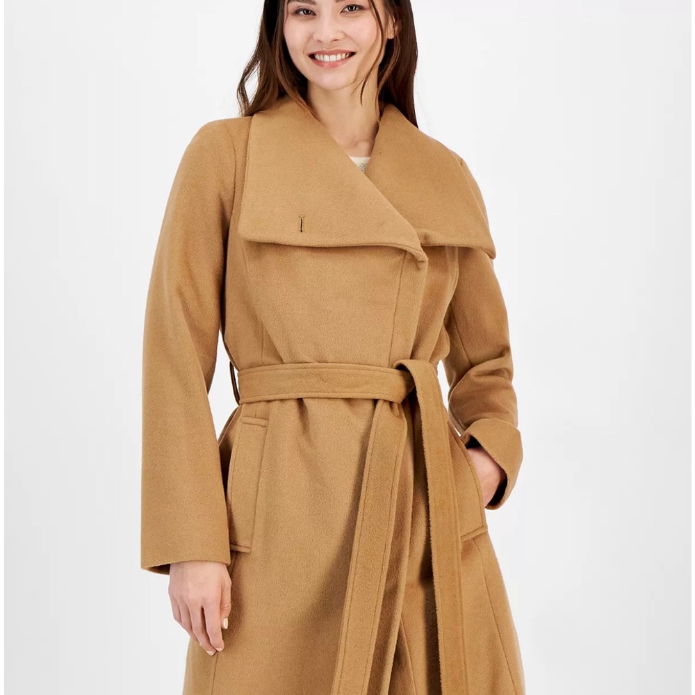 Women's Asymmetric Belted Wrap Coat